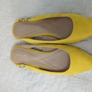 Alfani Mustard Low Heel Yellow slings